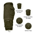 thumbnail image 3 of 2-Pack Men's Distressed Cotton Cargo Shorts With Belt (Size 30-42), 3 of 5
