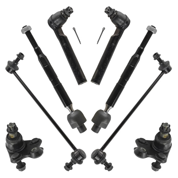 TRQ 8pc Steering & Suspension Kit Lower Ball Joints Sway Bar End Links Tie Rods PSA66402