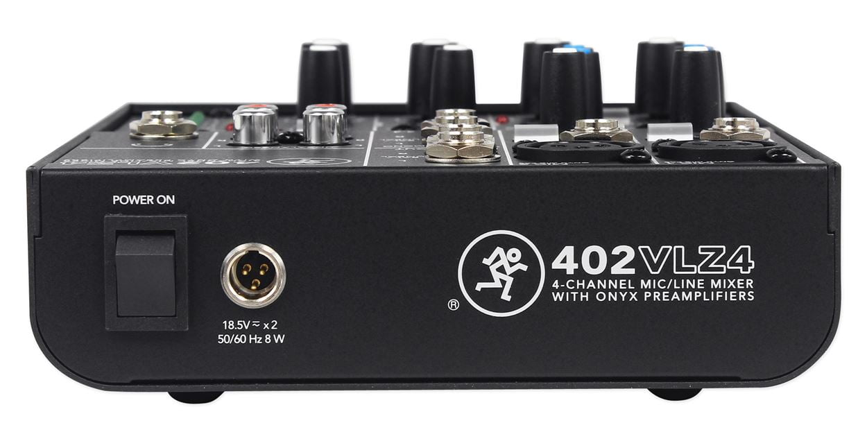 New Mackie 402VLZ4 4-channel Compact Analog Low-Noise Mixer + (2) XLR Cables