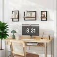 thumbnail image 5 of Floating Shelves for Wall,4PCS Rustic Floating Shelf Decorative Storage Shelving with Frame,Wall Mounted Hanging Floating Shelves for Living Room,Kitchen Storage, 5 of 8