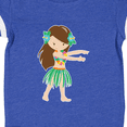 thumbnail image 4 of Inktastic Brown Haired Hula Girl Girls Baby Bodysuit, 4 of 5