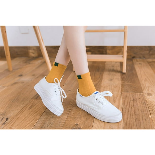 1 Pair Woman Socks Cotton Middle Tube Fashion Fashion Autumn