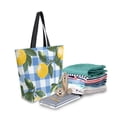 thumbnail image 2 of FORMRS Womens Canvas Tote Bag with Zipper Inner Pocket Shoulder Handbag, Light Blue Plaid, 2 of 7