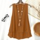 thumbnail image 1 of TaTaai Linen Style Double Layer Top, Women's Sleeveless Strappy Design, Solid Color Casual T-Shirt for Warm Weather Gift, 1 of 8