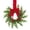 red velvet, variant on 1 Pcs Mini Christmas Wreaths for Kitchen Cabinet | 10 Inch Small Wreath, Candle Ring Design, Red Ribbon Simple Style, ideal for Windows, Weddings Table Centerpieces