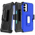 thumbnail image 4 of For Bark Phone A16 Card Holster Kickstand Hybrid Cover Cell Phone Case - Card Holster Blue, 4 of 6