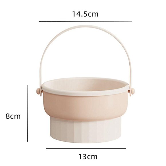 YUANOU Makeup Brush Cleaning Basket Drying Rack Hanging Basket Beauty Egg Drying Hangable Makeup Brush Cleaning Tool Storage Rack Storage Organizer(Beige)