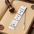 thumbnail image 3 of Inspirational Stainless Steel Bookmark with Charm, Motivational Book Mark for Book Lovers, Graduation Gifts, Teacher Appreciation, Thank You Presents for Readers, 3 of 5