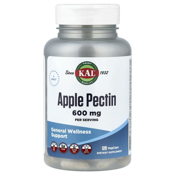 Kal - Apple Pectin 600 mg. - 120 Vegetarian Capsules
