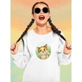 thumbnail image 2 of Whatever Cat Sweatshirt Women -Kayomi Harai Designs, Female Small, 2 of 4