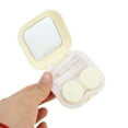 thumbnail image 4 of Unique Bargains 1 Set Contact Lens Case Portable Square Lens Storage Case Light Yellow, 4 of 5