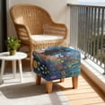 thumbnail image 2 of TSOVTHRID Cat Floral Starry Sky Print Stretch Ottoman Slipcover Folding Storage Stool Ottoman Cover Breathable Footstool Covers Slipcover Chair Covers for Living Room, 2 of 7