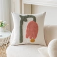 thumbnail image 2 of Flower Embroidered Throw Pillow Covers, Farmhouse Decorative Square Floral Accent Cushion Covers, Lumbar Pillow for Sofa Living Room Bedroom Home Decor Art 18 x 18 Inch, 2 of 5