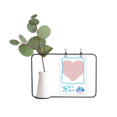 thumbnail image 1 of Circles Heart Valentine's Day Red Transparent Glass Hanging Vases Decoration Bottle, 1 of 2