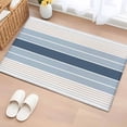 thumbnail image 2 of 2x3 Washable Area Rugs,Blue Stripes Abstract Geometric Non-Slip Soft Rug Indoor Carpet,Floor Rugs for Living Room Bedroom, 2 of 9
