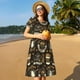 thumbnail image 4 of Balery coffee shop house Vestidos sueltos de manga corta para mujer, vestidos de verano 2025, vestidos casuales de corte A con vuelo., 4 of 6