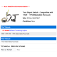 thumbnail image 2 of Turn Signal Switch - Compatible with 1969 - 1976 Oldsmobile Toronado 1970 1971 1972 1973 1974 1975, 2 of 2