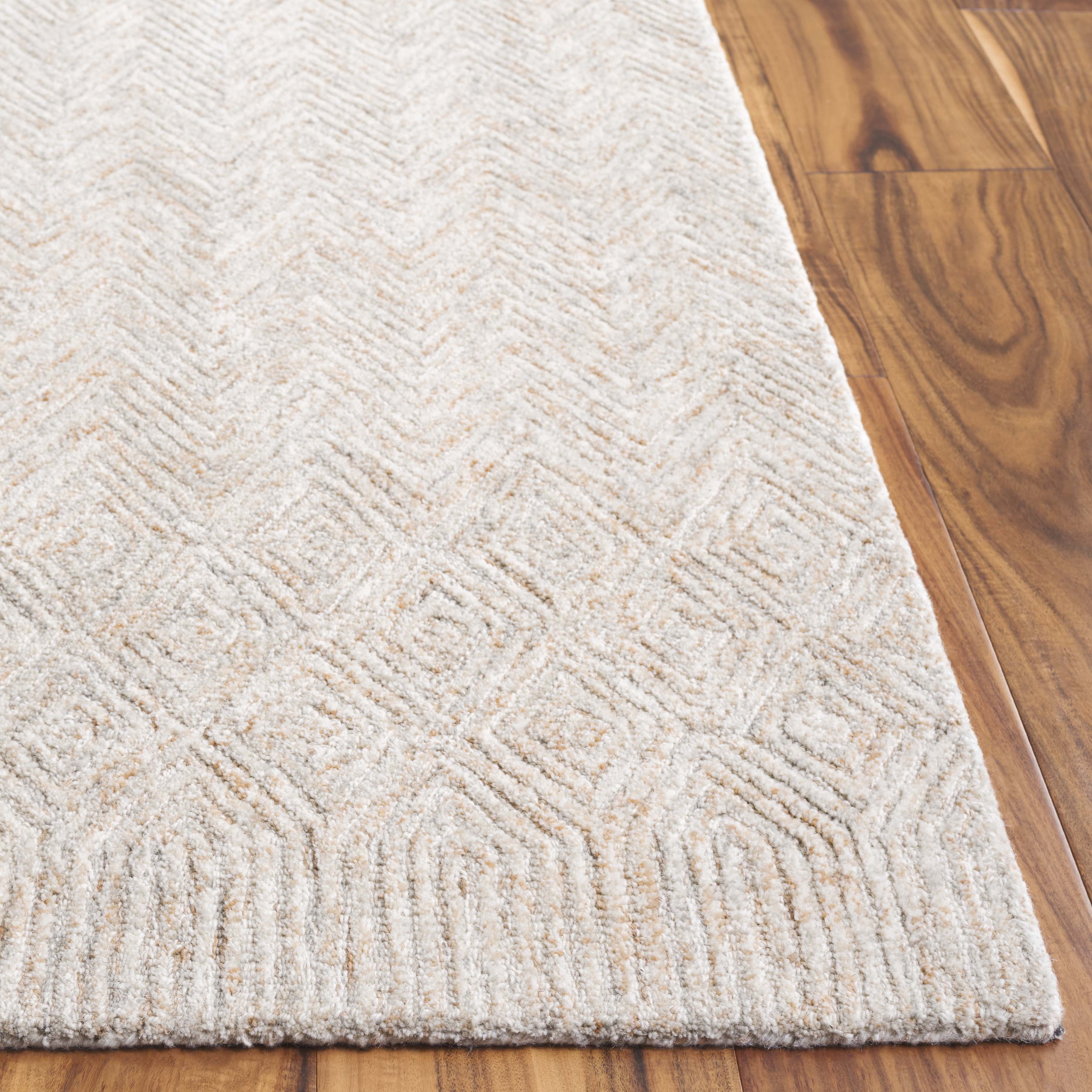 SAFAVIEH Pine Maria Geometric Area Rug, Rust/Light Gray, 5' x 8'