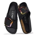 thumbnail image 1 of Sandalias Project Cloud para mujer, negras, de cuero, con plantilla de corcho, talla 37, 1 of 5