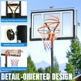 thumbnail image 4 of Ktaxon 44inch Portable Basketball Hoop Outdoor, Basketball Goal System 4.4-10ft Height Adjustable, Shatterproof Backboard,Gray Orange, 4 of 12