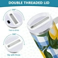 thumbnail image 3 of Yayeee 40oz Stainless Steel Tumbler with Straw and Handle Double-Wall Insulated Travel Water Bottle, Light Blue Plaid, 3 of 8