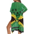thumbnail image 5 of Xoenoiee Jamaica Flag Palm Tree Print Women's Kimono Cardigan Summer Swimsuit Coverups Beach Cover Up Quick Dry Open Front Resort Wear for Vacation, 5 of 7