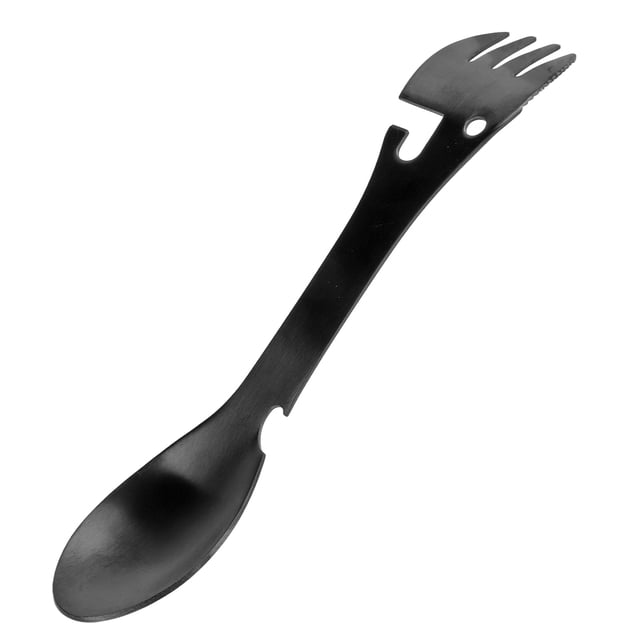 Cuchara tenedor que acampa portátil multifuncional del utensilio que acampa de Spork del acero inoxidable para al aire libre