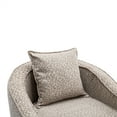 thumbnail image 5 of Accent Chair with Ottoman, Modern Upholstered Barrel Chair with Thick Cushion and Backrest, Mid Century Round Armchair with Footrest, Single Sofa Chair for Bedroom Living Room Apartment,Leopard Gray, 5 of 7