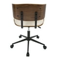 thumbnail image 5 of Mid-Century Modern Adjustable Office Chair in Walnut and Cream by, 5 of 5