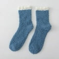 thumbnail image 2 of Baqcunre Socks for Women,Fuzzy Socks for Women with Grips Plush Fuzzy Socks Sleep Cozy Socks Sleep Socks Winter Soft Sock Blue, 2 of 2