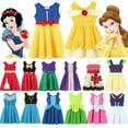 thumbnail image 2 of Disney-disfraz de Blancanieves para niña, vestido informal para vacaciones de verano, fiesta de cumpleaños, Moana, Rapunzel, Frozen, 2 of 5
