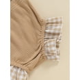 thumbnail image 6 of Infant Baby Girls Summer Shorts Set, Sleeveless Plaid Camisole with Elastic Waist Shorts Outfit, 6 of 8