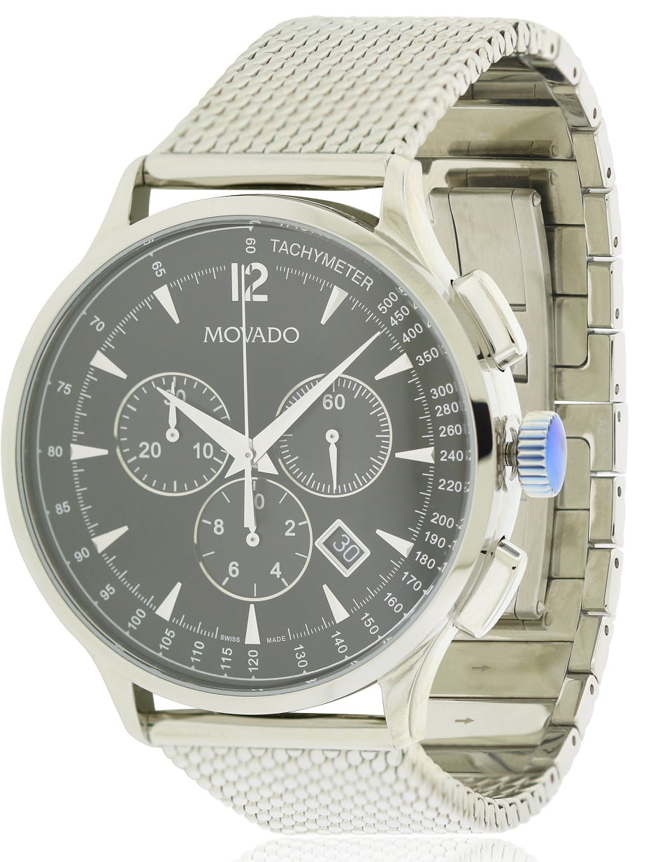 Movado Circa Stainless Steel Mesh Chronograph Mens Watch 0606803 - Walmart.com