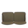 thumbnail image 6 of EBQOSK Outdoor Patio PP Loveseat, White Frame with Green Cushion Green Loveseat, 6 of 7