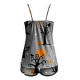 thumbnail image 5 of Hpapadks Halloween Women's Pajama Sets Cute Graphic Spaghetti Strap Camisole Tops and Shorts 2 Piece Sleepwear Sexy Pjs Sets for Women Light Gray, 5 of 6