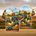 thumbnail image 4 of Camisas de tractor para hombre 2024, camisa informal con solapa para hombre, estilo hip hop callejero, manga corta, camisas hawaianas de verano para uso diario, 6XL, 4 of 4