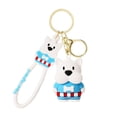 thumbnail image 1 of Llavero con dibujos animados de perro West Highland Terrier, aleación de PVC, 1 of 3