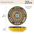 thumbnail image 3 of Artmica Porcelain Boho Pasta Bowls, Ceramic Salad Bowls Set of 4, 32 oz Colorful Bowls Set, 3 of 9