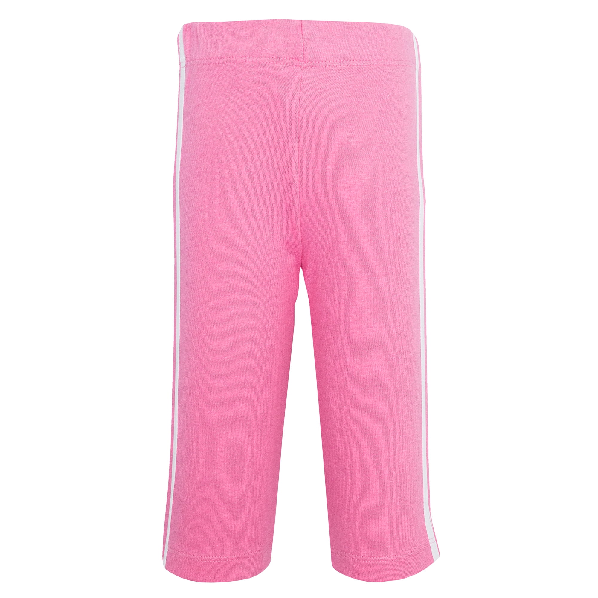 Hudson Baby Girl Cotton Pants and Leggings, Fuchsia Black, 3-6 Months