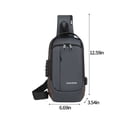 thumbnail image 3 of Cadorn Men's Combination Lock Chest Bag with USB Port, Nylon Casual Crossbody Bag for Travel, Outdoor Activities and Everyday Use, 3 of 6