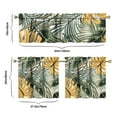 thumbnail image 5 of Kitchen Curtains 24 Inch Short - 3 Panel Set, Rod Pocket Window Curtain with Tropical Leaf Botanical Print, 100% Polyester for Farmhouse, Cafe, Kitchen, Bedroom, Easy Wash, 5 of 5