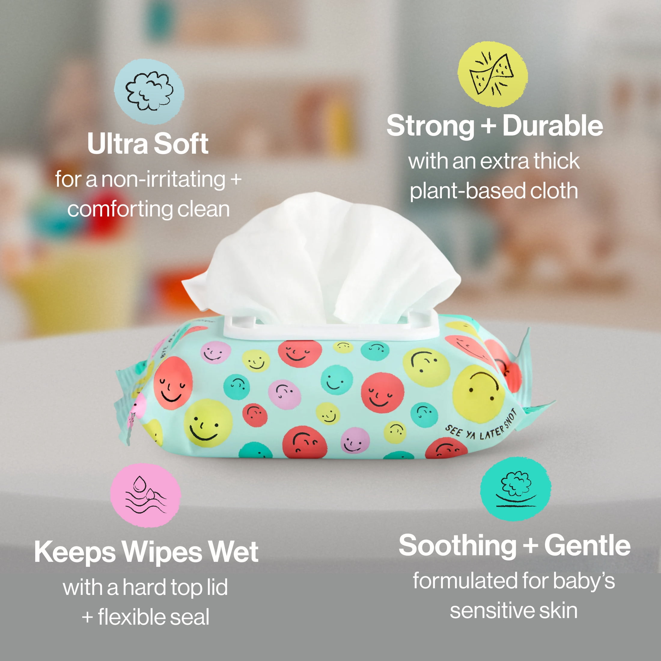 The Honest Company Sniffer Soothers Nose and Face Wipes 60 Count
