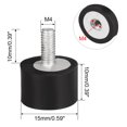 thumbnail image 2 of M4 Rubber Shock Absorber Anti Vibration Isolators 15 x 10mm Black 2pcs, 2 of 5