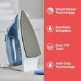 thumbnail image 3 of BLACK+DECKER Easy Steam Compact Iron, IR40V, Nonstick Plate, SmartSteam, Anti-Drip, Auto Shutoff, 3 of 12