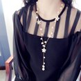 thumbnail image 4 of AYYUFE Elegant Pearls Flower Sweater Chain Long Necklace Socialite Lady, 4 of 6