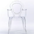 thumbnail image 3 of Heavenly Collection - Clear Plastic Arm Chair Princess - Set Of 2 for Dining Area, 3 of 12