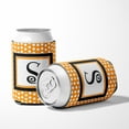 thumbnail image 5 of Letter S Initial Monogram - Orange Polkadots Can or Bottle Hugger, 5 of 5