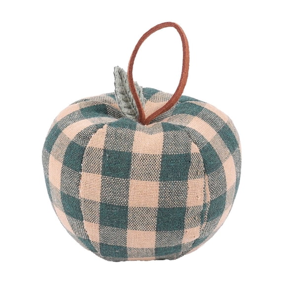 3 Pack Vintage Fabric Apples Decor, Handmade Stuffed Plaid Cloth Apple Bowl Fillers, Farmhouse Faux Fruit Ornaments for Shelf Kitchen Table Centerpiece, Fall Harvest Halloween Decoration Gift