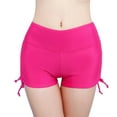 thumbnail image 4 of Womens Swim Shorts Stretchy Sporty Bathing Suit Bikini Bottoms Side Drawstring Boyshorts Board Shorts, 4 of 6