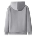 thumbnail image 4 of idosla Women's Fleece Zip Hoodie, Winter Warm Pullover Jacket, Casual Sports Sweatshirt with Front Pockets (Grey, 3XL), 4 of 7